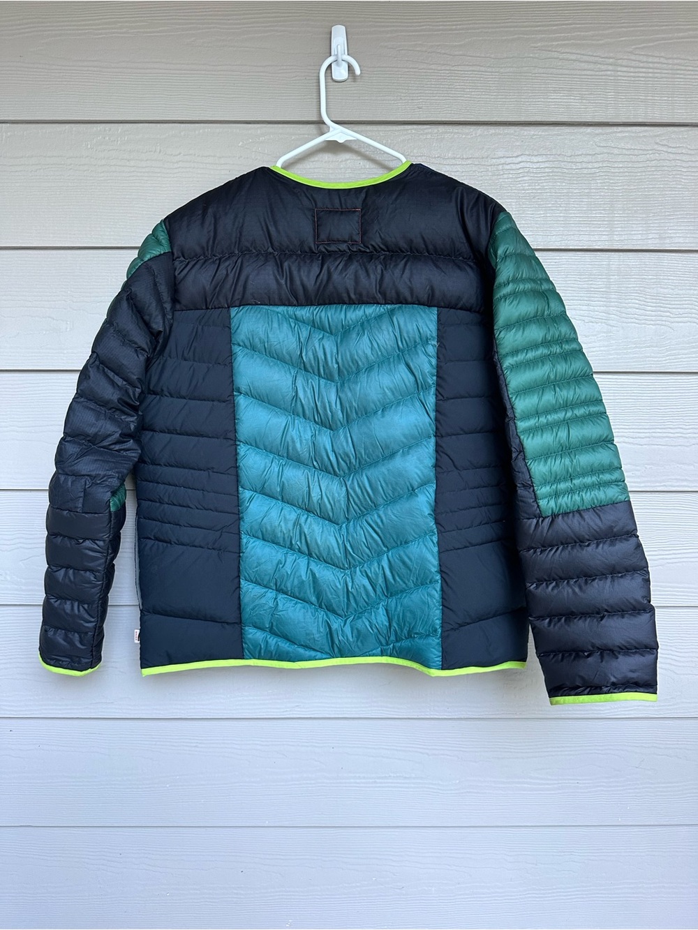 Patagonia Worn Wear ReCrafted Down Puffer Jacket Size L Unisex Multicolor (A49) - Picture 6 of 9
